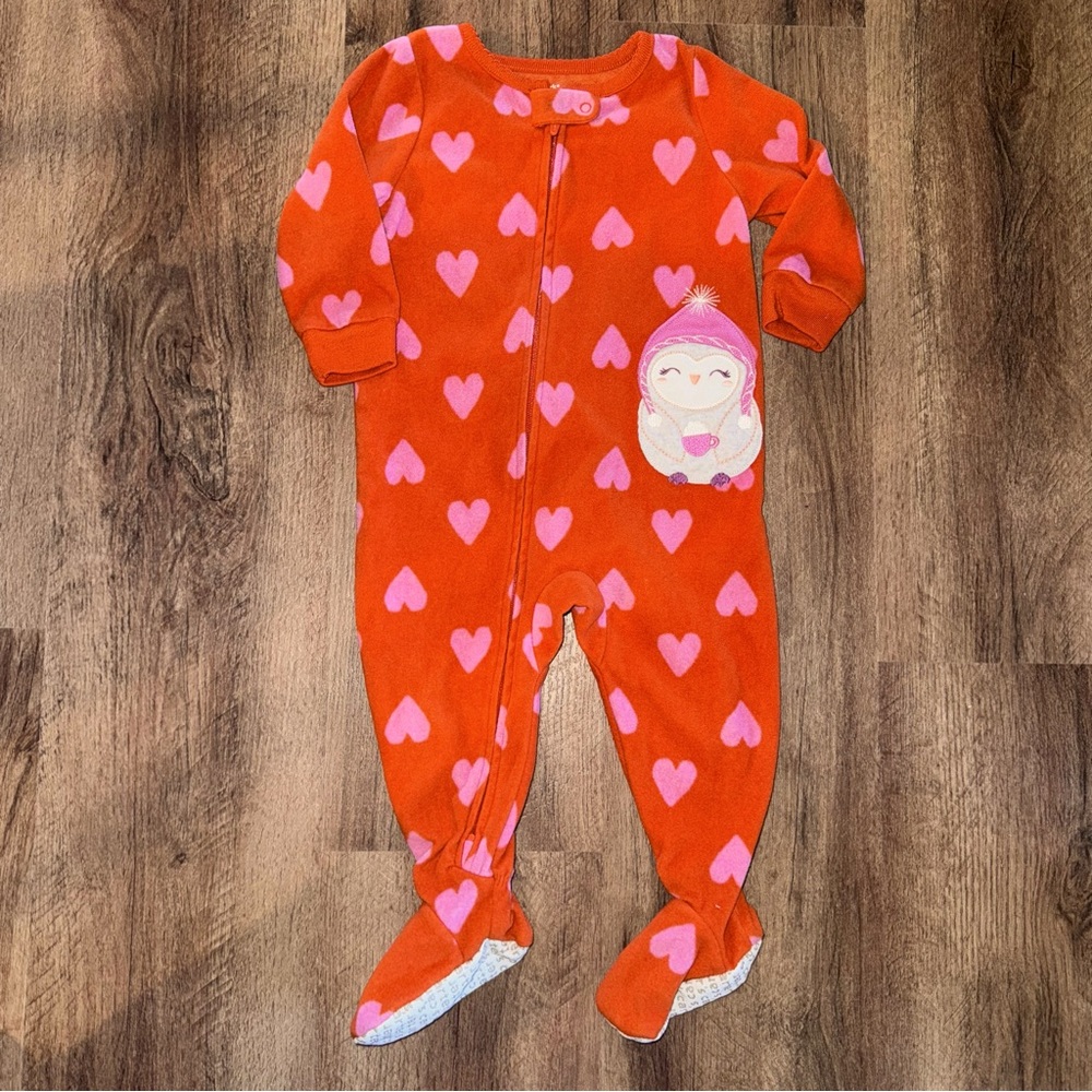 12 month winter footed onesie